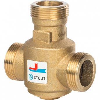 Термостатический смесительный клапан G 1 1/4 НР 55°С STOUT SVM-0030